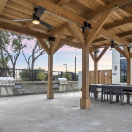 large gazebo with grilling area