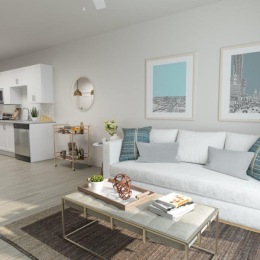 living room with natural lighting